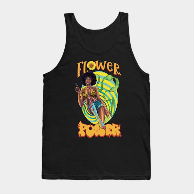 flower power black beautyfull Tank Top by Paskalamak